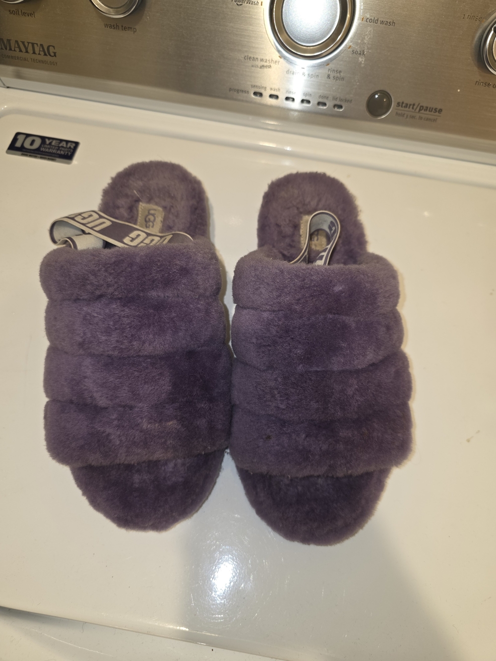 UGG Cozy Plush Slide Slippers in Deep Purple